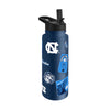 North Carolina Tar Heels Quencher Bottle 34oz Stainless Steel Dreamweave - Logo Brands