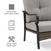 Dahlia 2Pc Metal And Wicker Outdoor Chair Set - 2 Armchairs - Crosley Furniture