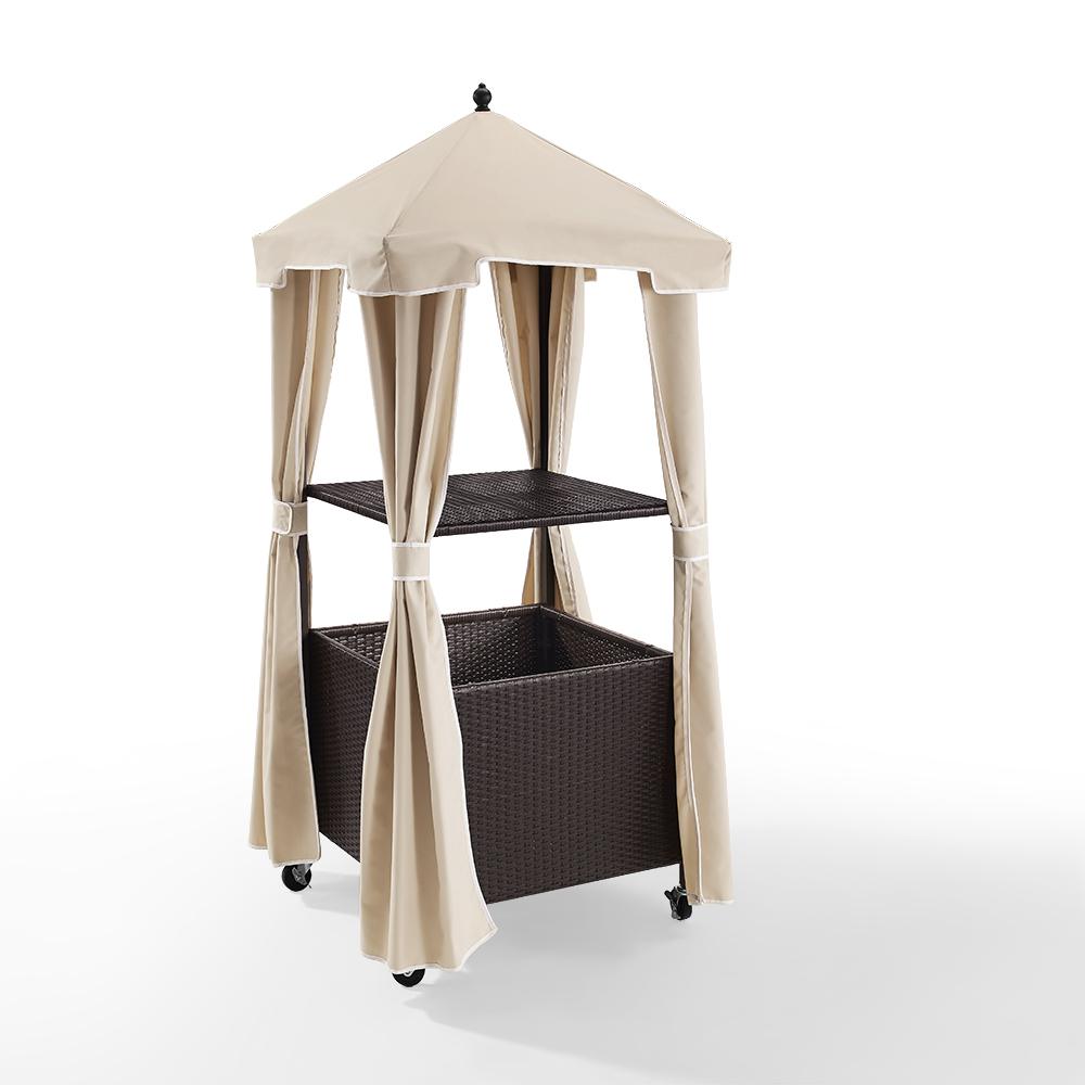 Palm Harbor Wicker Outdoor Storage Towel Valet - Crosley Furniture