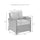 Bradenton 5Pc Wicker Outdoor Chair Set - Side Table, 2 Arm Chairs & 2 Ottomans - Crosley Furniture