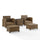 Bradenton 5Pc Wicker Outdoor Chair Set - Side Table, 2 Arm Chairs & 2 Ottomans - Crosley Furniture