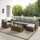 5Pc Outdoor Furniture Set, Left&Right Loveseat, Armchair, Coffee Table, Ottoman - Crosley Furniture