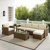 5Pc Outdoor Furniture Set, Left&Right Loveseat, Armchair, Coffee Table, Ottoman - Crosley Furniture