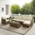 5Pc Outdoor Furniture Set, Left&Right Loveseat, Armchair, Coffee Table, Ottoman - Crosley Furniture