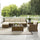 5Pc Outdoor Furniture Set, Left&Right Loveseat, Armchair, Coffee Table, Ottoman - Crosley Furniture