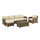 5Pc Outdoor Furniture Set, Left&Right Loveseat, Armchair, Coffee Table, Ottoman - Crosley Furniture