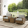 Bradenton 3Pc Wicker Swivel Rocker Outdoor Chair Set, Side Table & 2 Rockers - Crosley Furniture