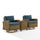 Bradenton 3Pc Wicker Swivel Rocker Outdoor Chair Set, Side Table & 2 Rockers - Crosley Furniture