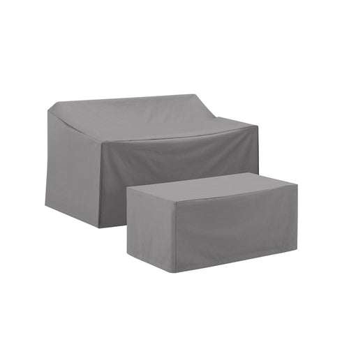 2Pc Outdoor Furniture Cover Set - Loveseat & Coffee Table - Crosley Furniture