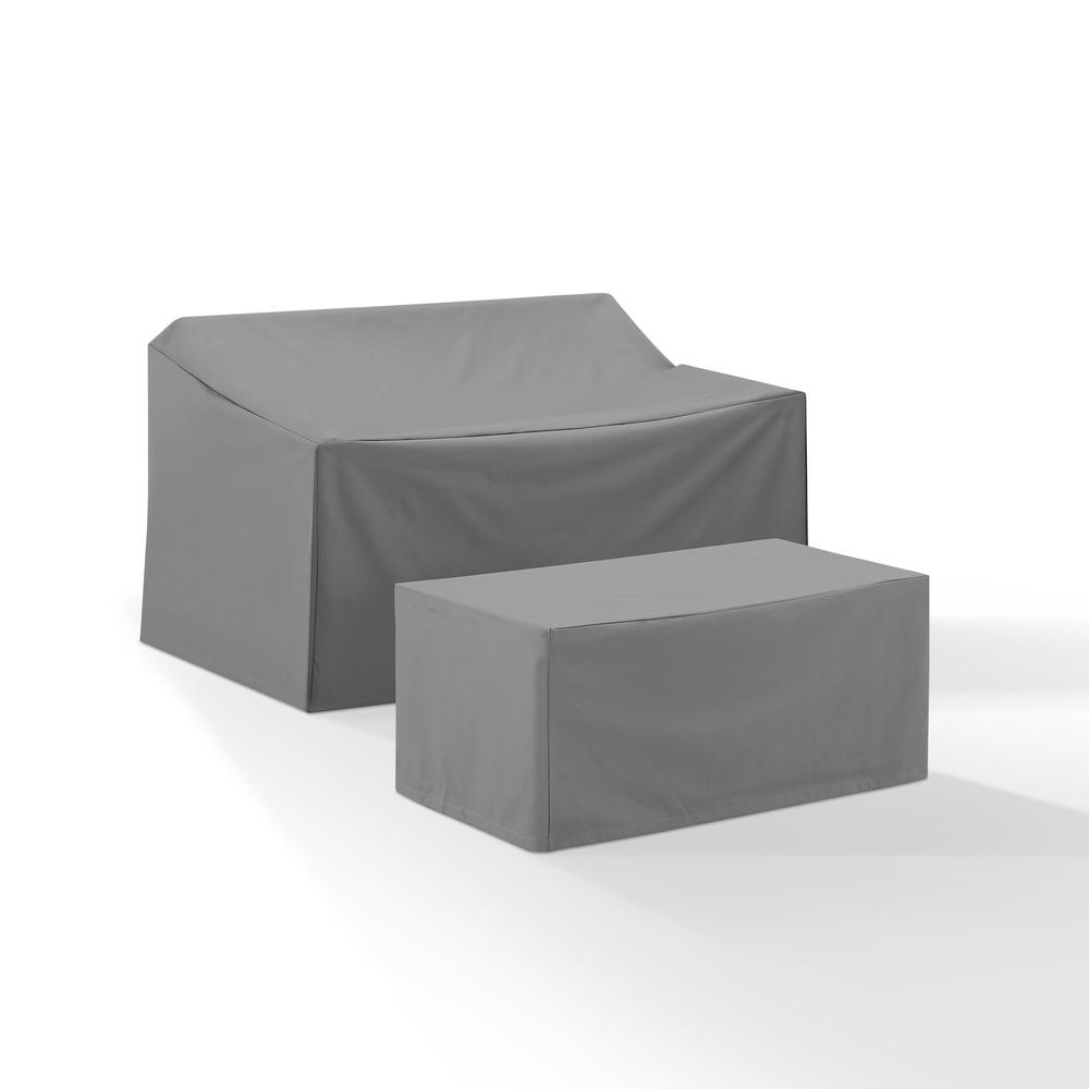 2Pc Outdoor Furniture Cover Set - Loveseat & Coffee Table - Crosley Furniture