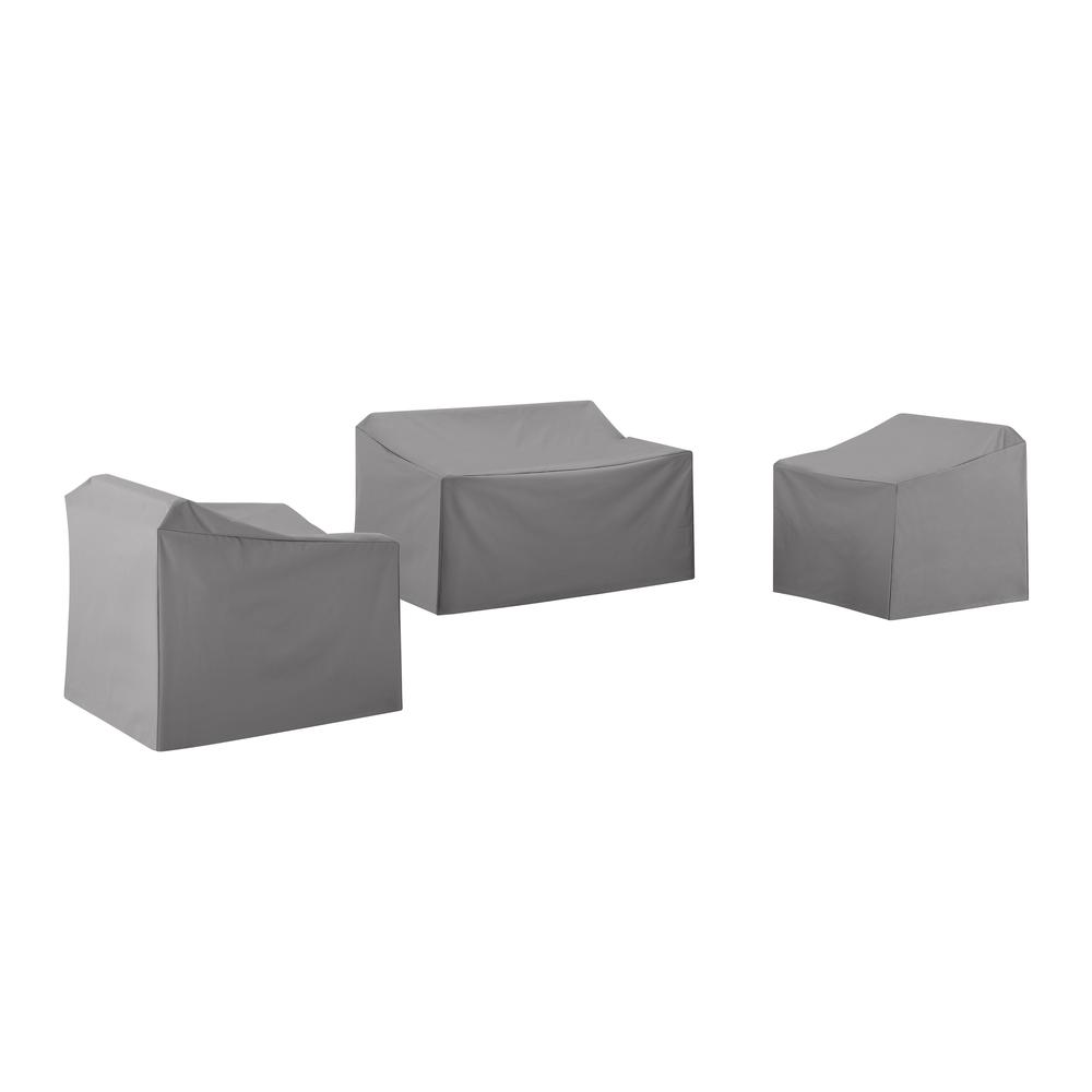 3Pc Outdoor Furniture Cover Set - Loveseat & 2 Chairs - Crosley Furniture