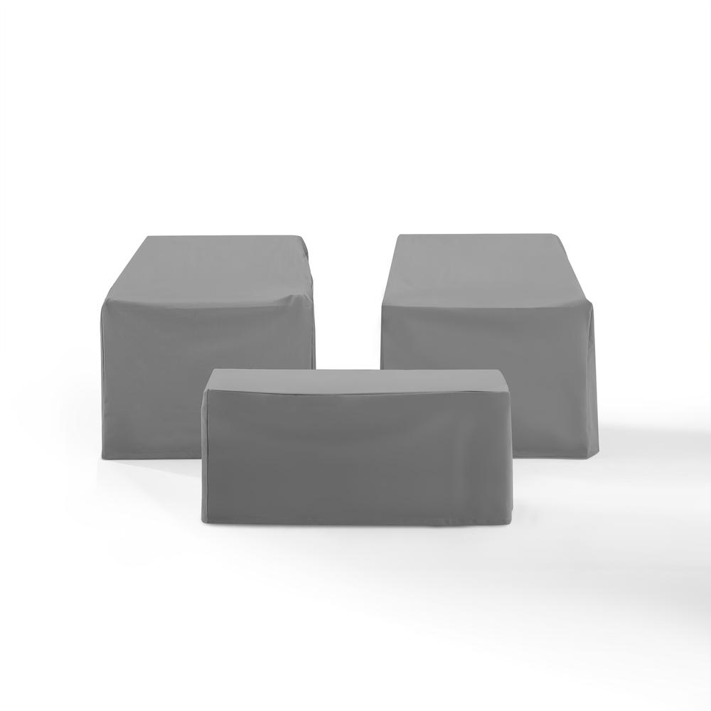 3Pc Outdoor Furniture Cover Set - 2 Chairs & Coffee Table - Crosley Furniture