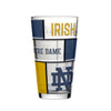 Notre Dame Fighting Irish Pint Glass 16oz Quilted Stained Boxed - Logo Brands