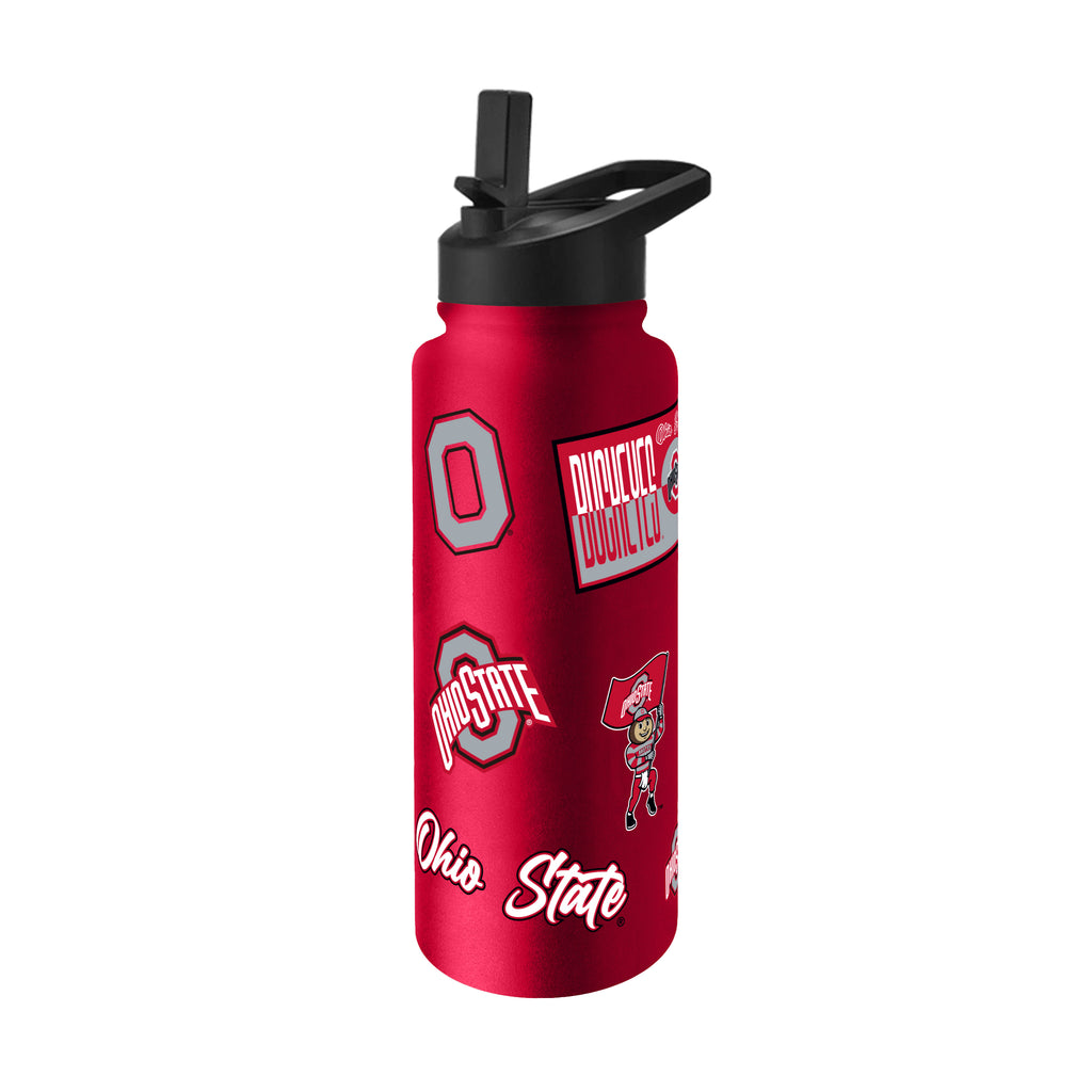 Ohio State Buckeyes Quencher Bottle 34oz Stainless Steel Dreamweave - Logo Brands