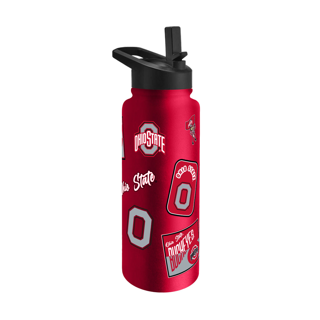 Ohio State Buckeyes Quencher Bottle 34oz Stainless Steel Dreamweave - Logo Brands
