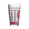 Oklahoma Sooners Pint Glass 16oz Quilted Stained Boxed - Logo Brands