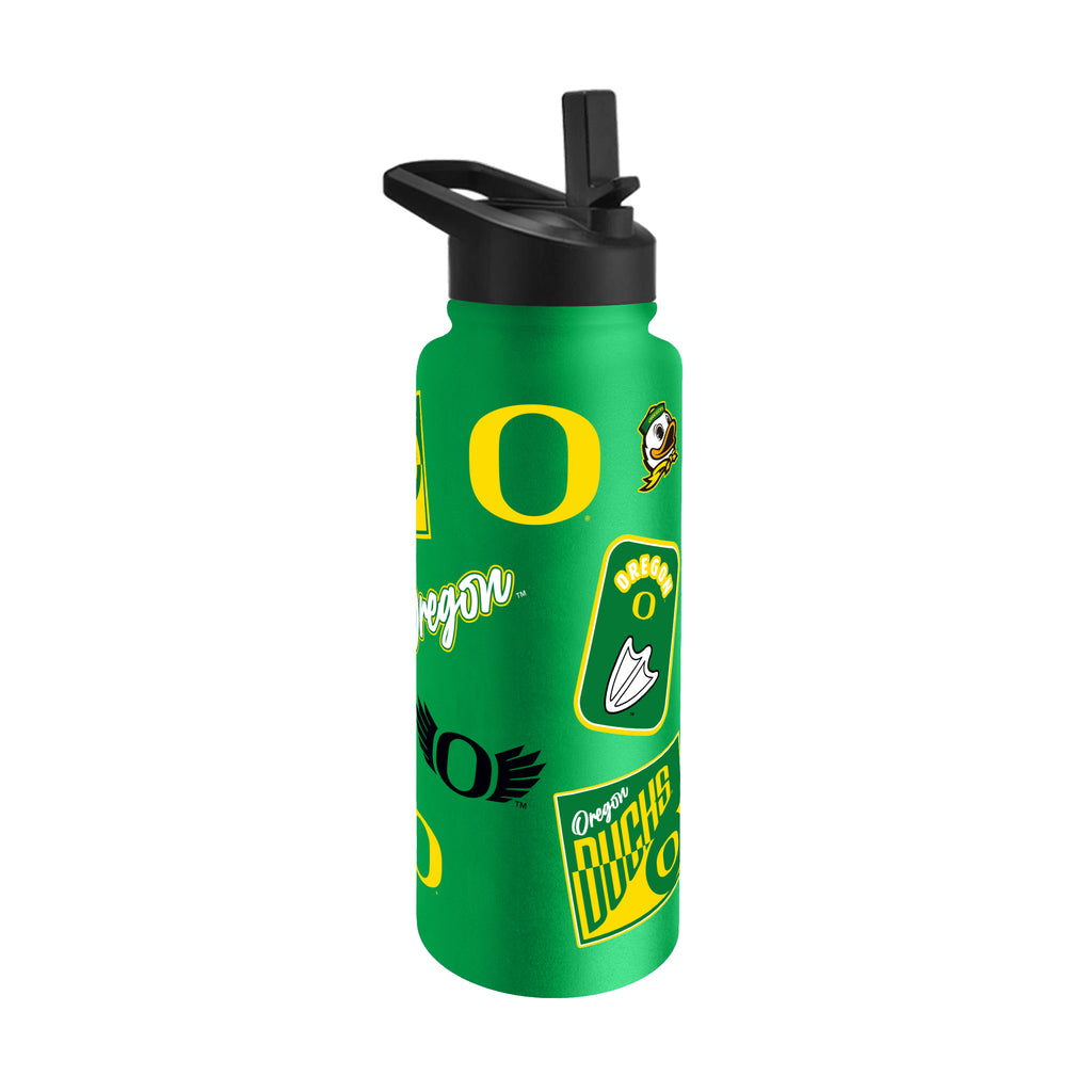 Oregon Ducks Quencher Bottle 34oz Stainless Steel Dreamweave - Logo Brands