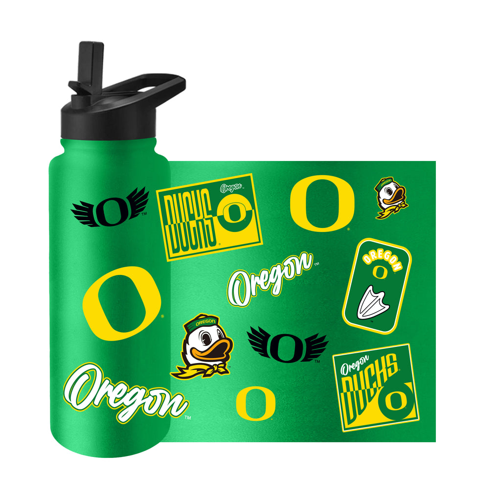 Oregon Ducks Quencher Bottle 34oz Stainless Steel Dreamweave - Logo Brands