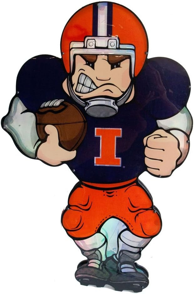 Illinois Fighting Illini Window Light Up Player 20 Inch Double Sided CO - SC Sports