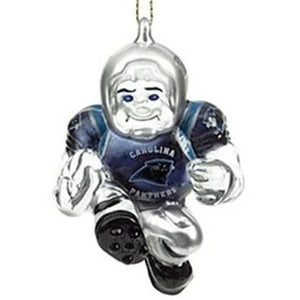 Carolina Panthers Ornament 3 Inch Crystal Halfback CO - SC Sports