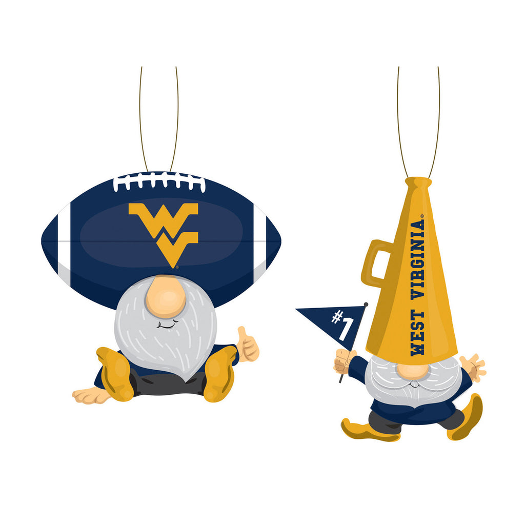 West Virginia Mountaineers Ornament Gnome Fan 2 Pack - Evergreen Enterprises