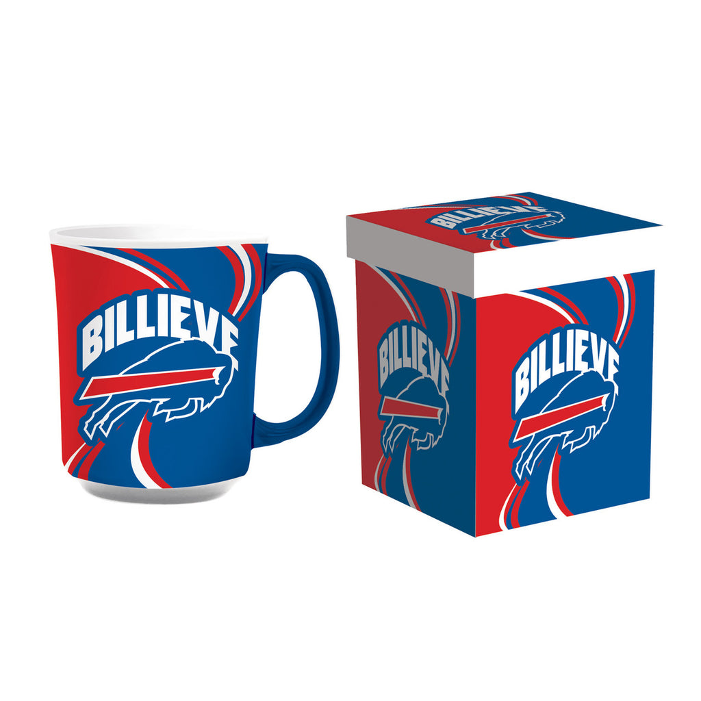 Buffalo Bills Coffee Mug 14oz Ceramic with Matching Box - Evergreen Enterprises