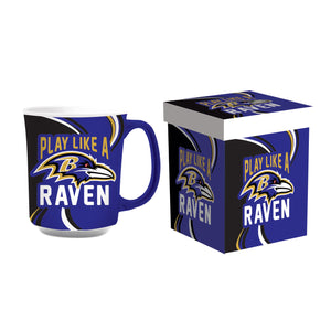 Baltimore Ravens Coffee Mug 14oz Ceramic with Matching Box - Evergreen Enterprises