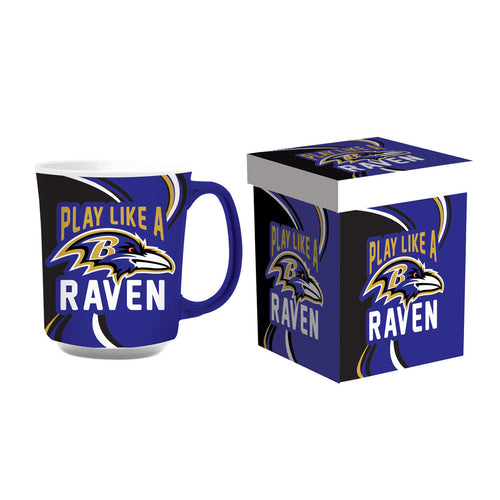 Baltimore Ravens Coffee Mug 14oz Ceramic with Matching Box - Evergreen Enterprises