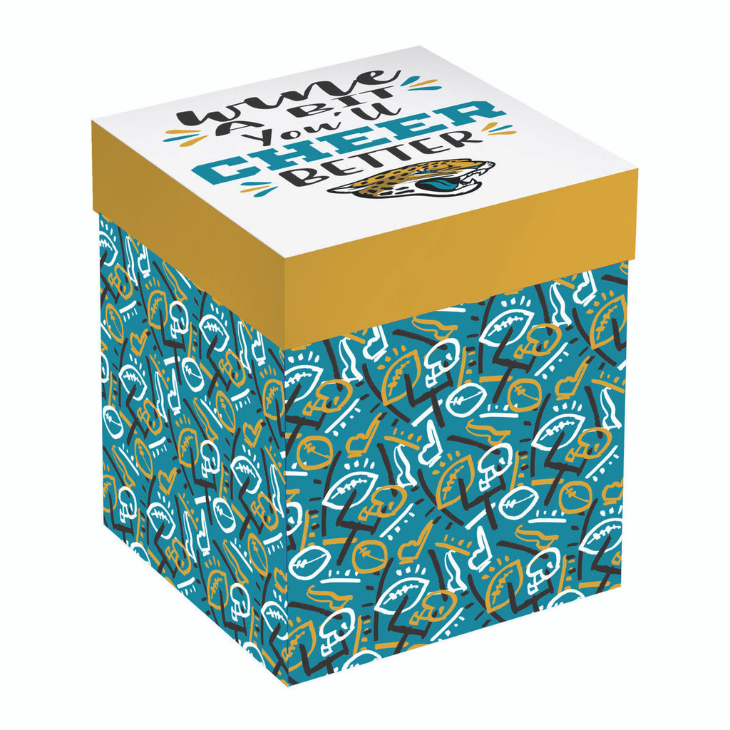 Jacksonville Jaguars Glass 17oz Wine Stemless Boxed - Evergreen Enterprises