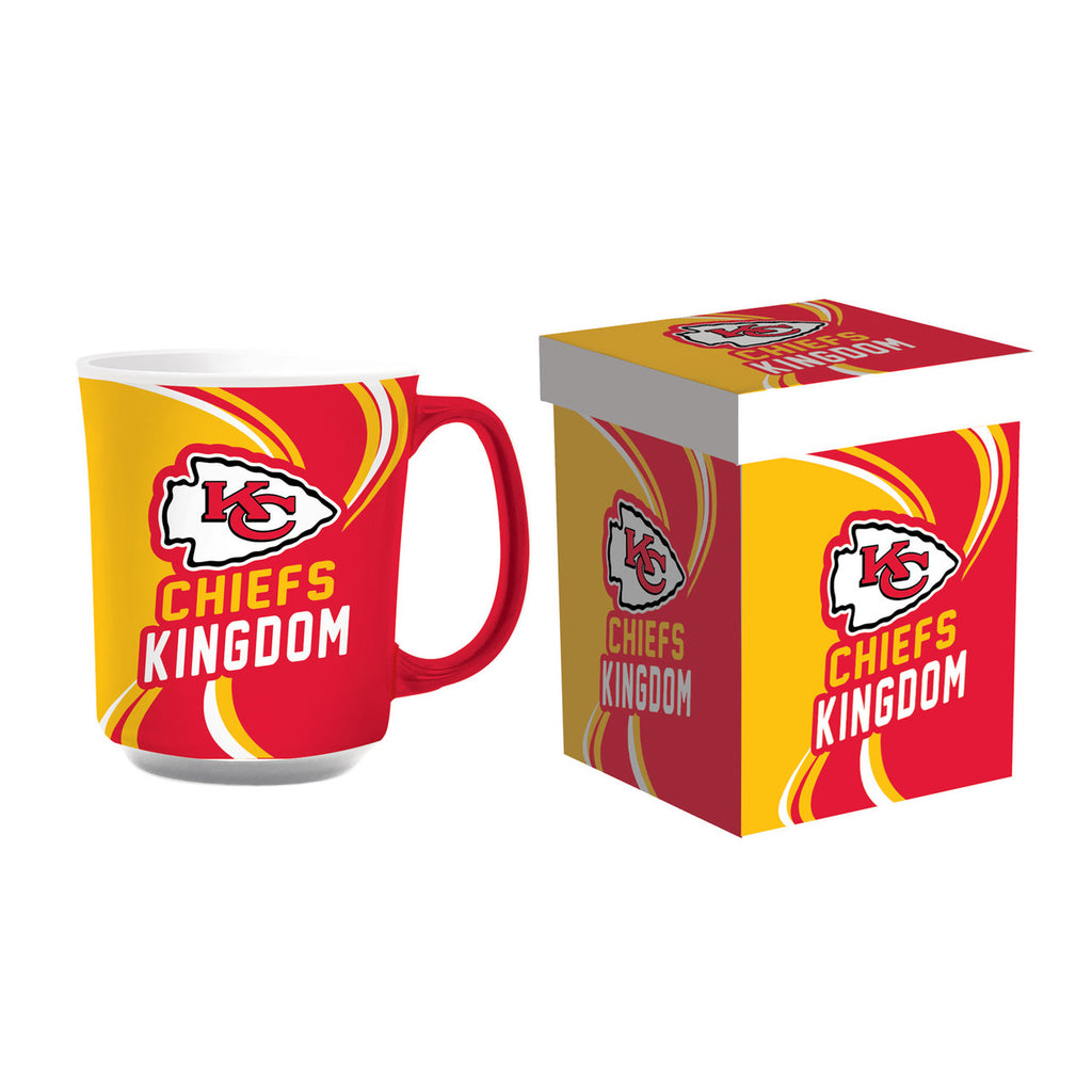 Kansas City Chiefs Coffee Mug 14oz Ceramic with Matching Box - Evergreen Enterprises