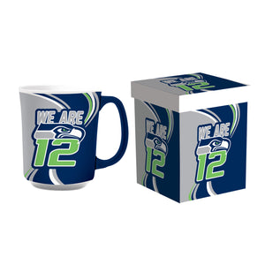 Seattle Seahawks Coffee Mug 14oz Ceramic with Matching Box - Evergreen Enterprises