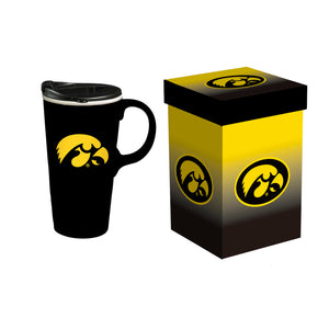 Iowa Hawkeyes Drink 17oz Travel Latte Boxed - Evergreen Enterprises
