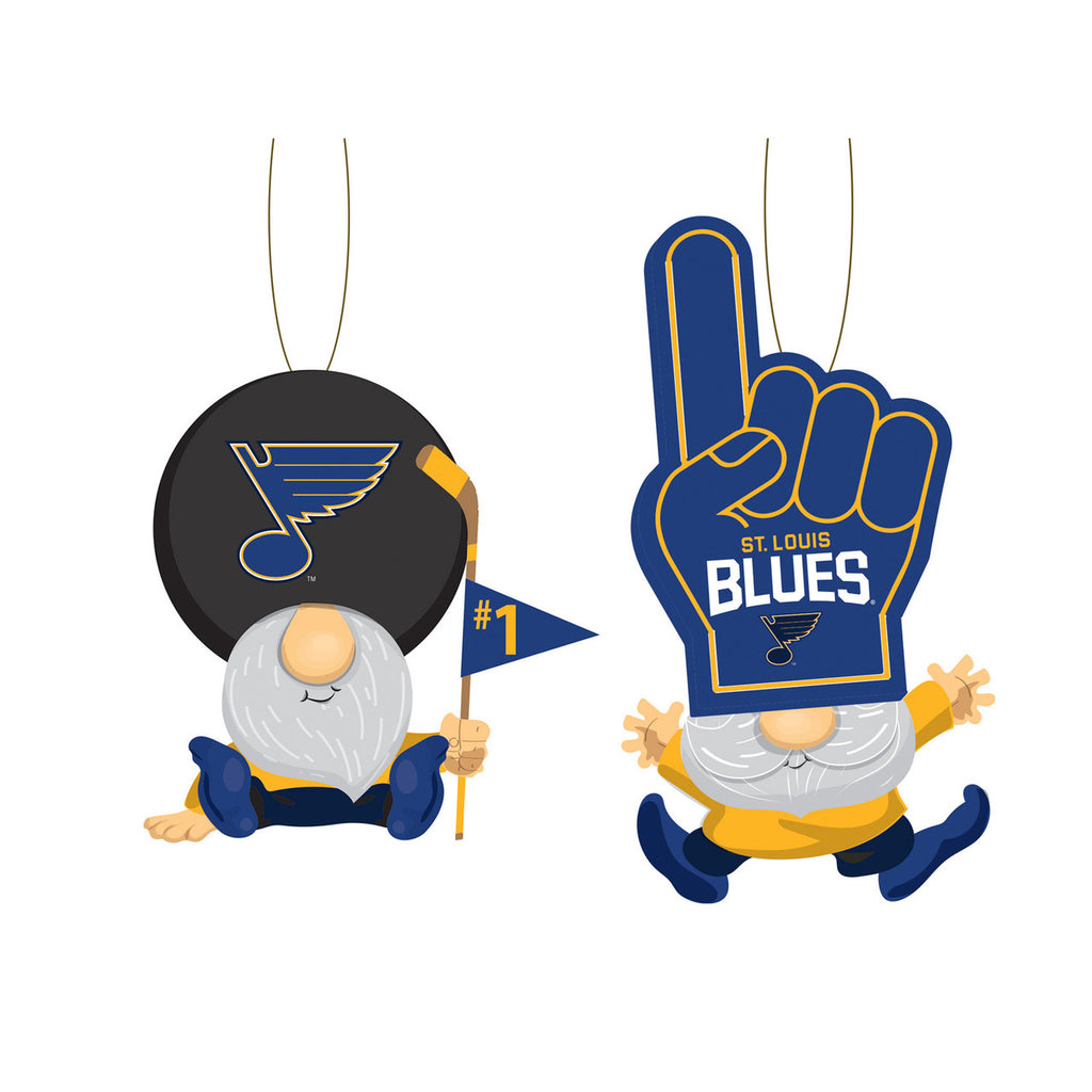 St. Louis Blues Ornament Gnome Fan 2 Pack - Evergreen Enterprises