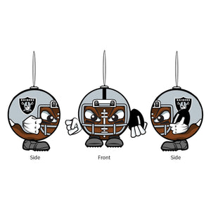 Las Vegas Raiders Ornament Ball Head - Evergreen Enterprises