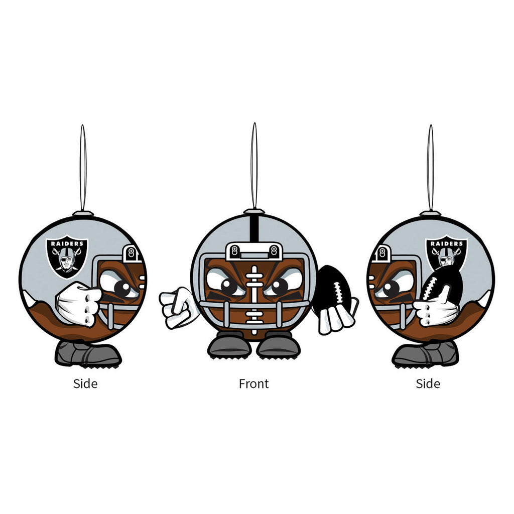 Las Vegas Raiders Ornament Ball Head - Evergreen Enterprises