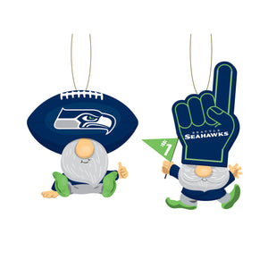 Seattle Seahawks Ornament Gnome Fan 2 Pack - Evergreen Enterprises
