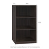 JAYA Simple Home 3-Shelf Bookcase, CC Espresso - Furinno