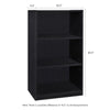 JAYA Simple Home 3-Shelf Bookcase, Black - Furinno