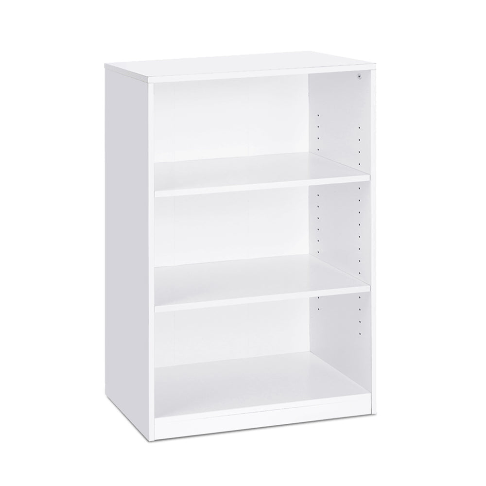 JAYA Simple Home 3-Shelf Bookcase, White - Furinno