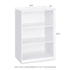 JAYA Simple Home 3-Shelf Bookcase, White - Furinno