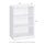 JAYA Simple Home 3-Shelf Bookcase, White - Furinno