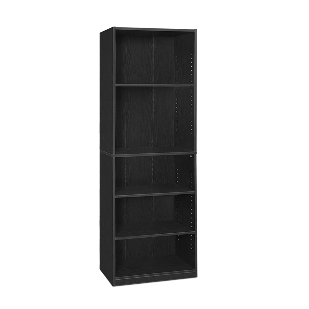 JAYA Simply Home 5-Shelf Bookcase, Black - Furinno