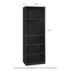 JAYA Simply Home 5-Shelf Bookcase, Black - Furinno