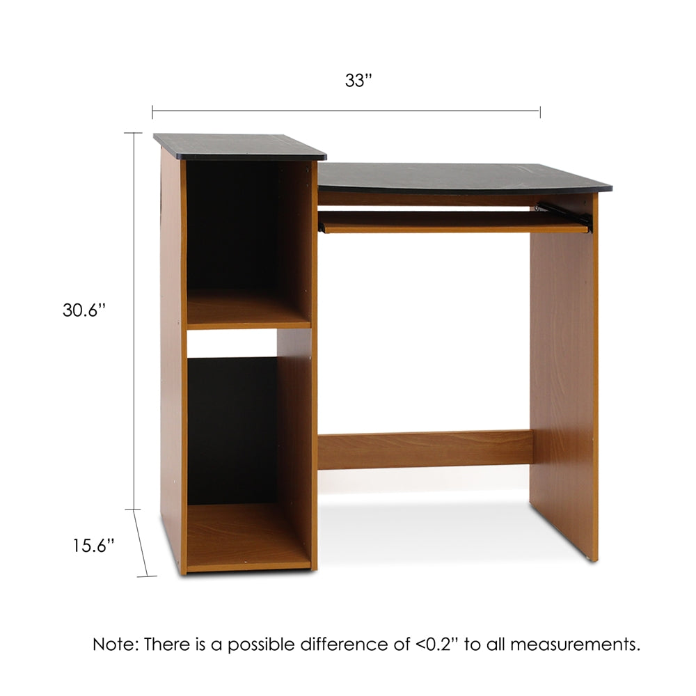 Econ Multipurpose Computer Writing Desk, Light Cherry/Black - Furinno