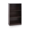 Basic 3-Tier Bookcase Storage Shelves,Dark Brown - Furinno