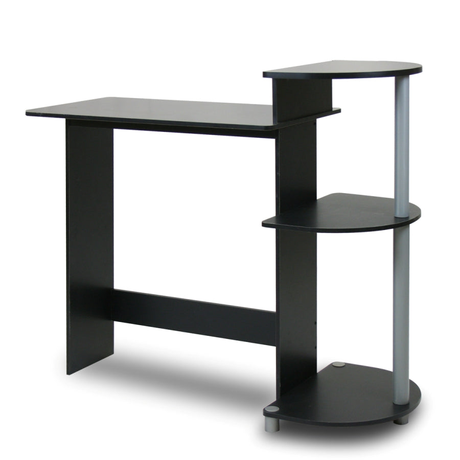 Compact Computer Desk, Black/Grey - Furinno