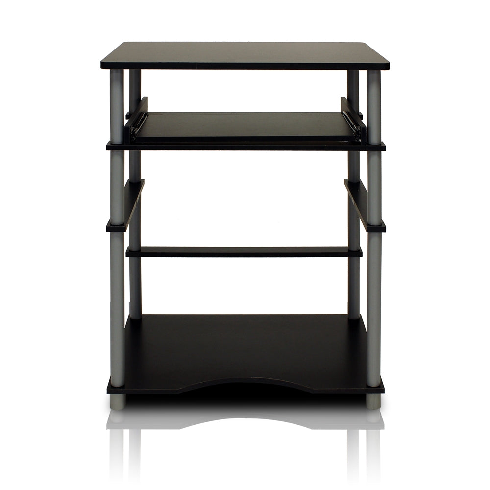 Home Laptop Notebook Computer Desk, Black/Grey - Furinno