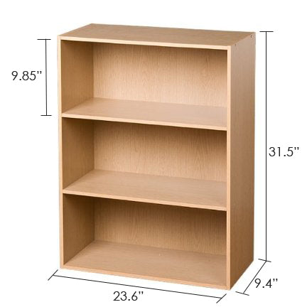 Pasir 3 Tier Open Shelf, Steam Beech - Furinno