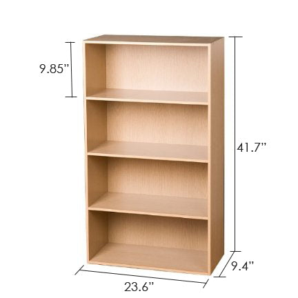 Pasir 4 Tier Open Shelf, Steam Beech - Furinno