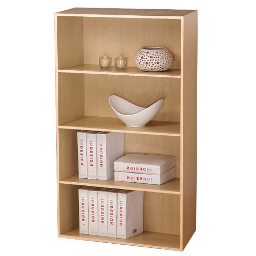 Pasir 4 Tier Open Shelf, Steam Beech - Furinno